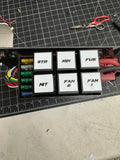Switch panel  and fusebox  for race car nitrous  fuel fan str